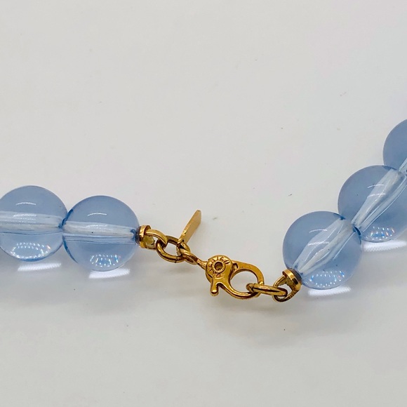 Vintage Signed Blue Yellow Bead Necklace 💎💛 HTF rare clasp item - Picture 16 of 17